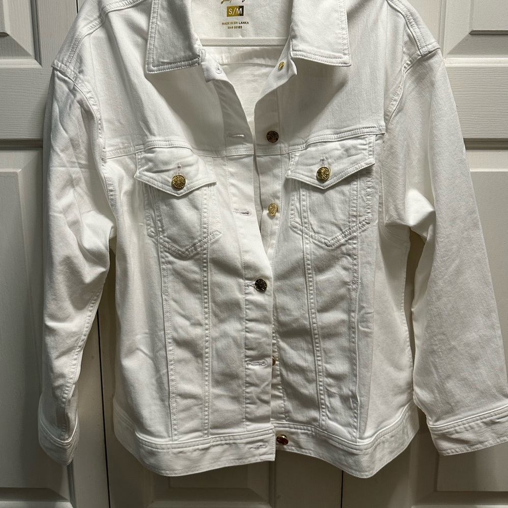 Lilly Pulitzer White Denim Jacket